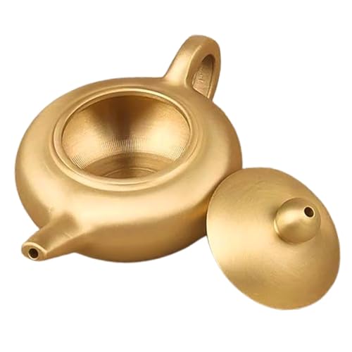 HOMOCONO Brass Tea Kettle Miniatur Messing Für Dekoration Und Sammlerstücke Für Schreibtisch Und Kunstvolles Accessoire Für Wohnräume