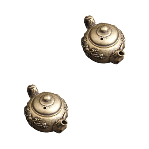 DECHOUS 2stücke Brass Kettle Ornament Retro Dekoration Für Hauswärmung Stilvolles Accessoire Für Schreibtisch Und Zuhause Elegantes Design Für Besondere Anlässe