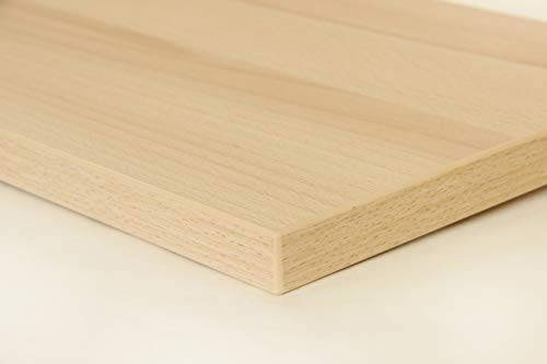 Schreibtischplatte 160x80 aus Holz DIY Schreibtisch direkt vom Hersteller vielseitig einsetzbar - Tischplatte Arbeitsplatte Werkbankplatte mit 125kg Belastbarkeit & Kratzfestigkeit - Kernbuche