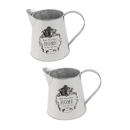 Zerodeko 2stücke Iron Kettle Deko-Topf Für Trockenblumen Vintage Eisenblumentopf Für Fensterbänke Und Schreibtische Schafft Eine Warme Atmosphäre Im Zuhause