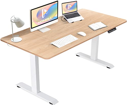 Homall Höhenverstellbarer Schreibtisch mit 4-Fach-Tischplatte, Ergonomischer Computertisch mit Memory Funktion