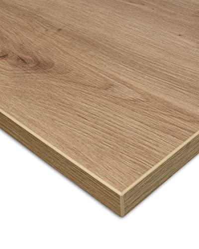 vabo Schreibtisch-Platte - Kratzfeste Tischplatte - bis zu 120 kg belastbar - moderner Büro-Tisch Aufsatz mit Laserkante - 160x80x2,5 cm - Eiche